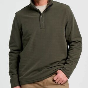 Free Fly Men’s Gridback Fleece Snap Pullover XL olive green Athleisure Outdoor